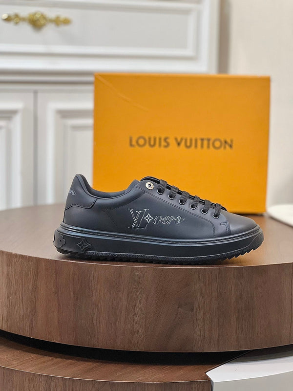 LV TIME OUT SNEAKER IN BLACK CALFSKIN