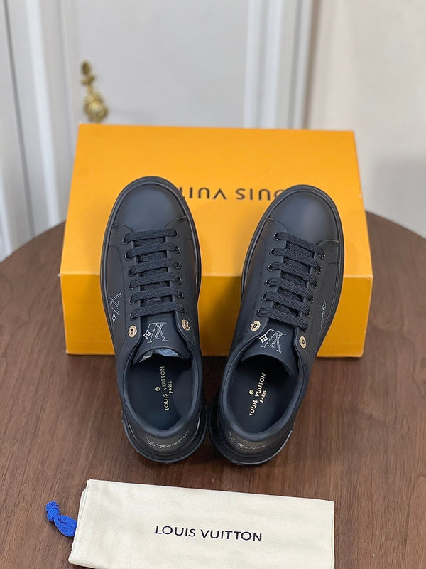 LV TIME OUT SNEAKER IN BLACK CALFSKIN
