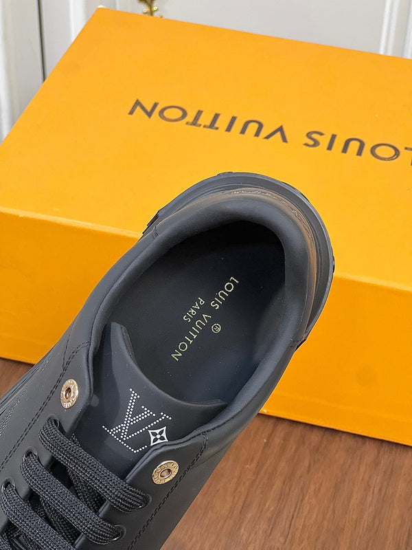LV TIME OUT SNEAKER IN BLACK CALFSKIN