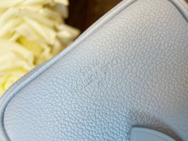 LV Speedy Bandoulière 20 Blue Monogram Empreinte Leather