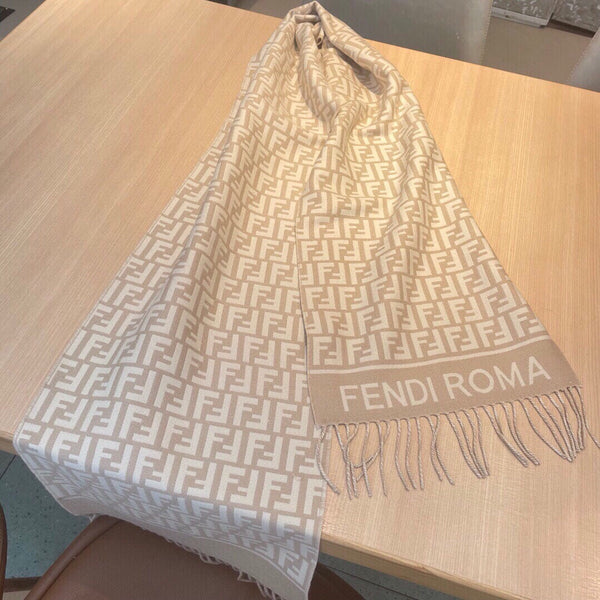 ROMA 190 FF SCRAF IN CAMEL BROWN MIX WHITE WOOL AND CASHMERE