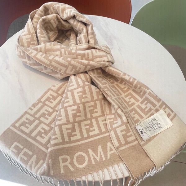 ROMA 190 FF SCRAF IN CAMEL BROWN MIX WHITE WOOL AND CASHMERE