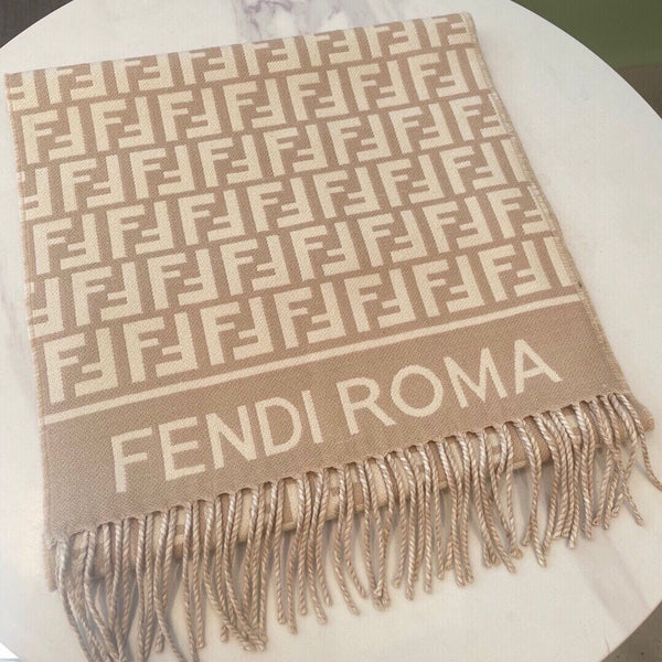 ROMA 190 FF SCRAF IN CAMEL BROWN MIX WHITE WOOL AND CASHMERE