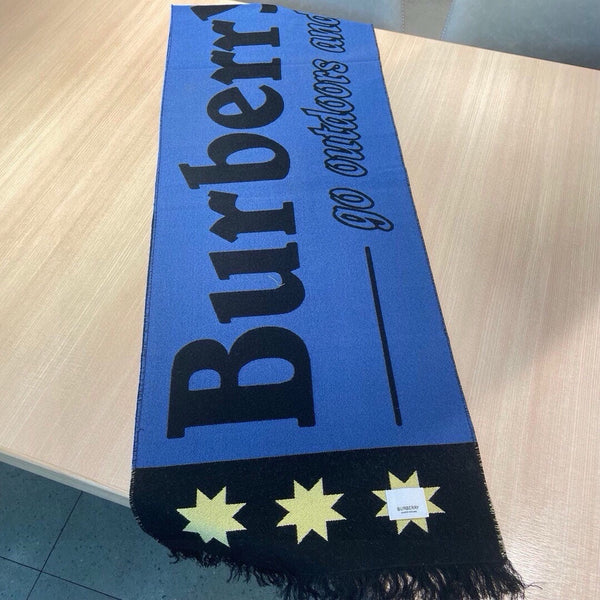 SCARF 200 CM IN COBALT BLUE MIX BLACK CASHMERE  401905