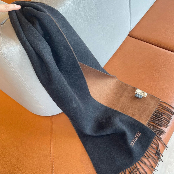 Scarf 180 CM In Black Mix Brow Cashmere