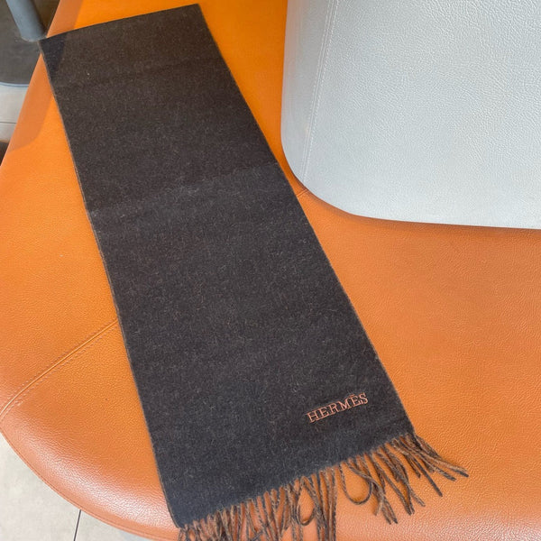 Scarf 180 CM In Black Mix Dark Beige Cashmere