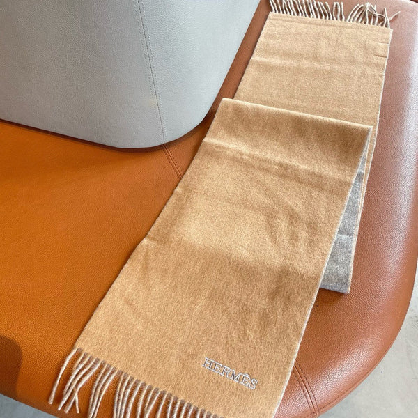 Scarf 180 CM In Beige Mix Grey Cashmere