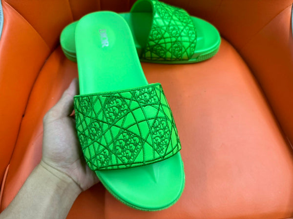 SANDALO RICAMATO CD AQUA IN TESSUTO PARROCCHIO