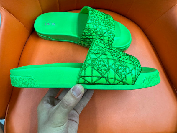 SANDALO RICAMATO CD AQUA IN TESSUTO PARROCCHIO