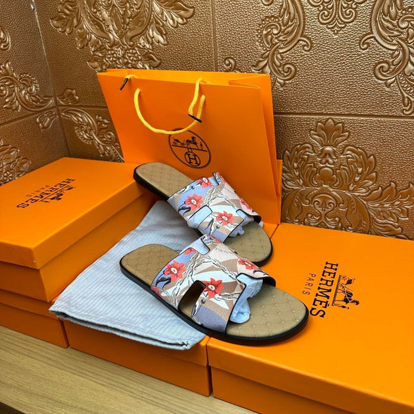 HM IZMIR SANDAL MUSTARD SUEDE WITH FLOWER MOTIF