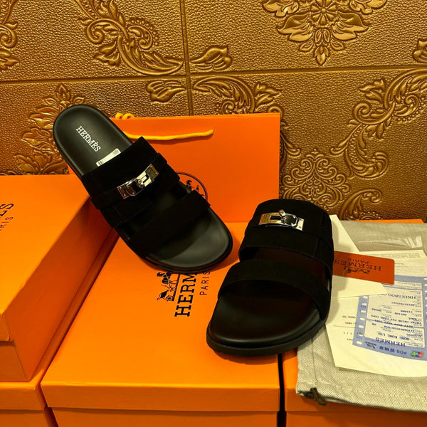 SANDALO HM JACKSON IN CAMOSCIO NERO