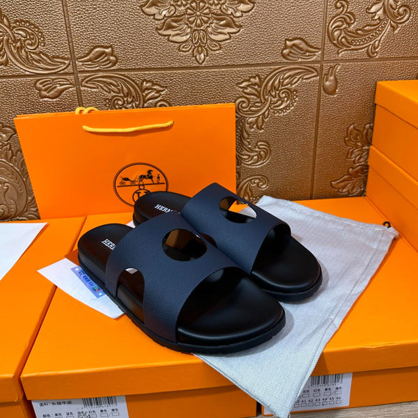 HM CIRCLE CUT SANDAL PRUSSIAN BLUE CALFSKIN