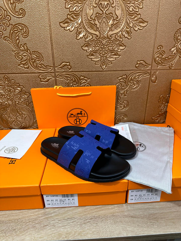 HM IZMIR SLIPPER COBALT CALFSKIN