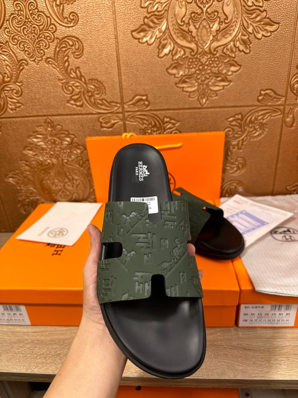 HM IZMIR SLIPPER PEACOCK CALFSKIN