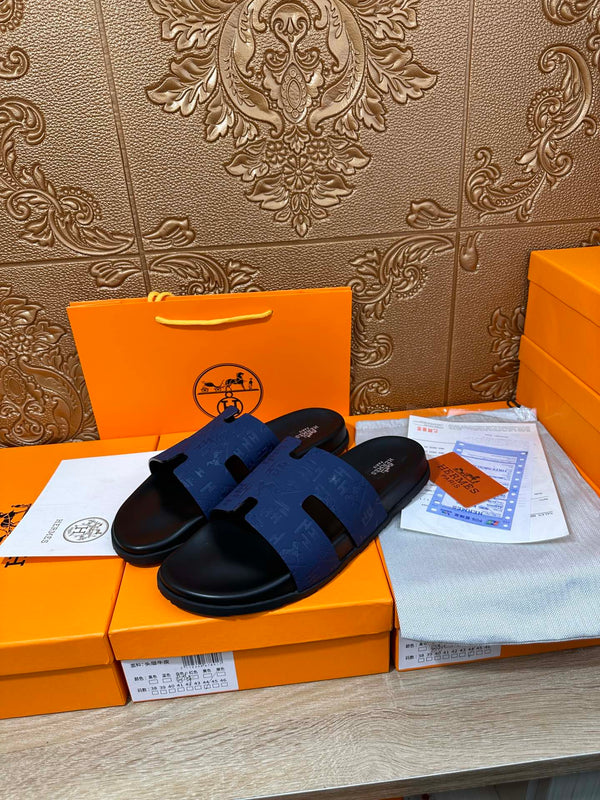 HM IZMIR SLIPPER NAVY CALFSKIN