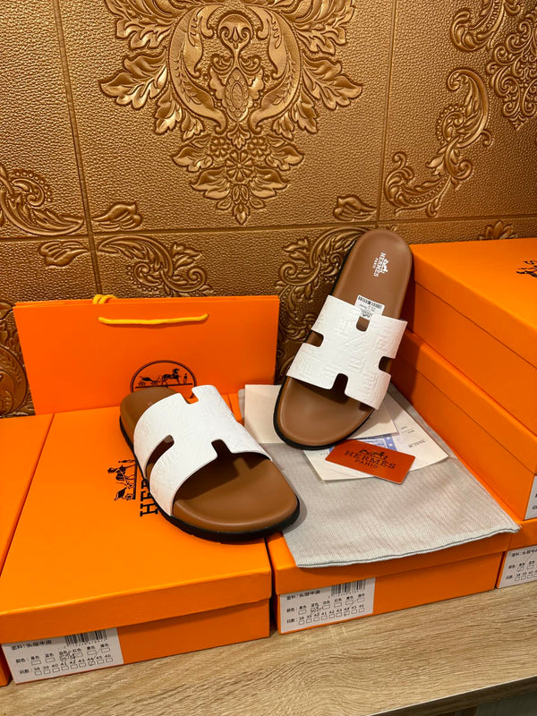 HM IZMIR SLIPPER WHITE CALFSKIN