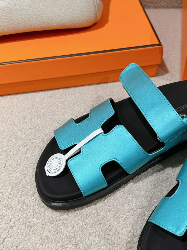 SANDALO CYPRUS NERO MIX CIELO PELLE DI VITELLO