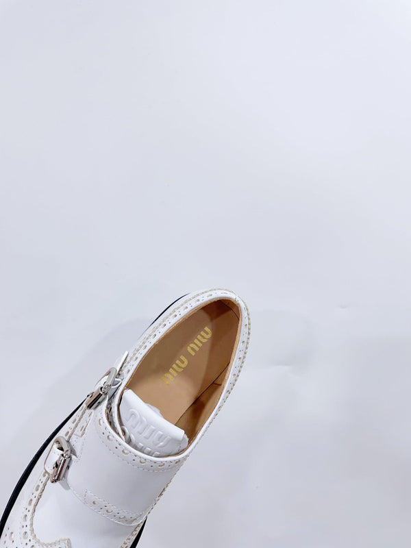 Miu-Church's Loafers White Nubuck Leather