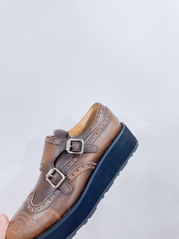 Miu-Church's Loafers raw brown Nubuck Leather