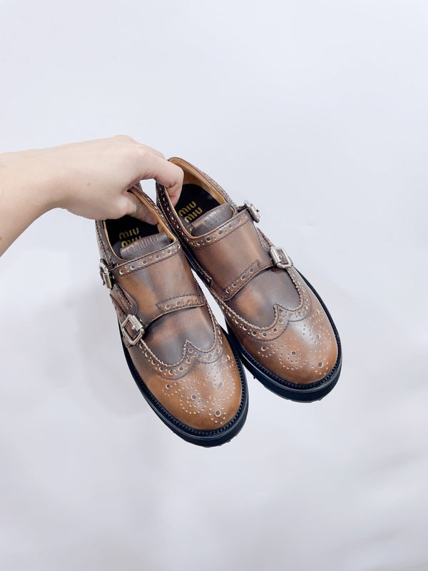 Miu-Church's Loafers raw brown Nubuck Leather