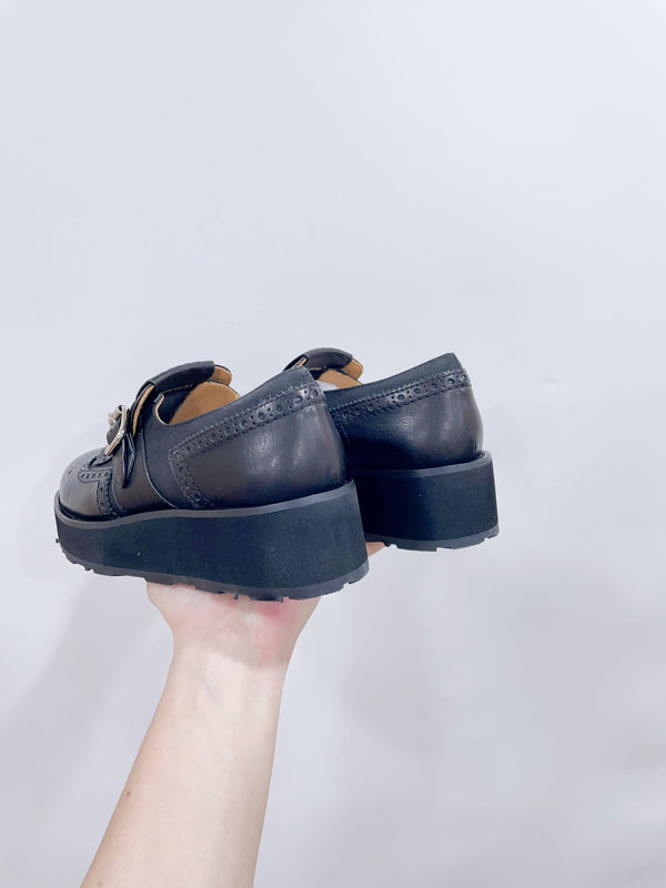 Miu-Church's Loafers Black Nubuck Leather