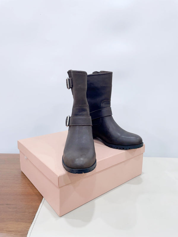Miu Boots Dark Moccha Calfskin