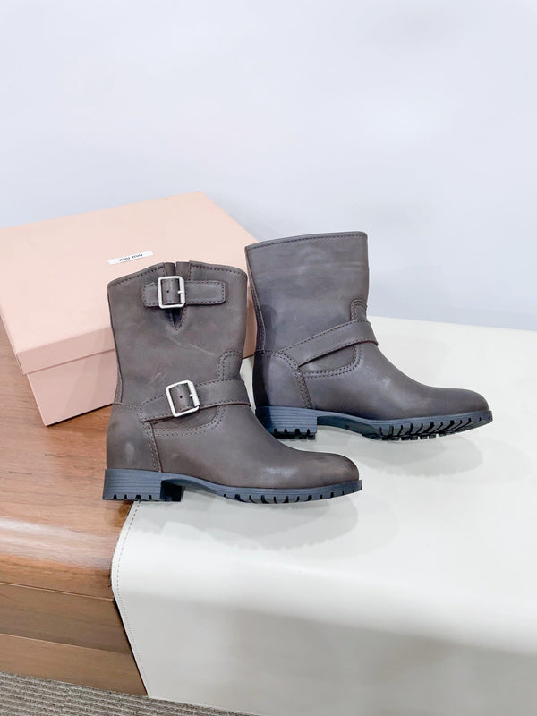 Miu Boots Dark Moccha Calfskin
