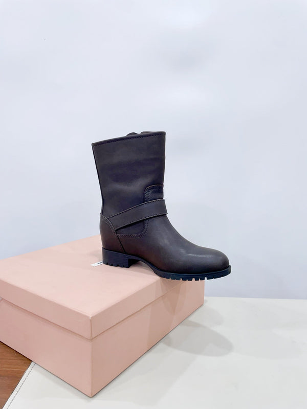 Miu Boots Dark Moccha Calfskin