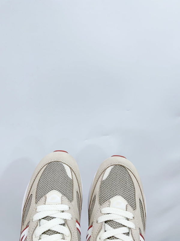 LP x NB 990v6 Sneaker 45mm white grey pink suede and mesh fabric