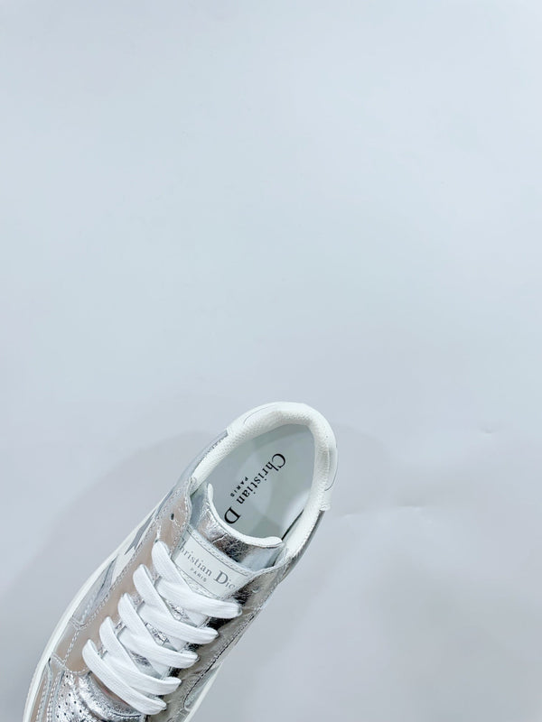 CD Star Platform Sneaker In Silver Glossy Calfskin 999868