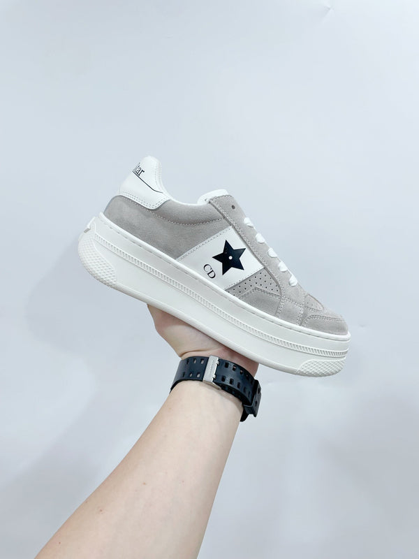 CD Star Platform Sneaker In Light Grey Suede 999872