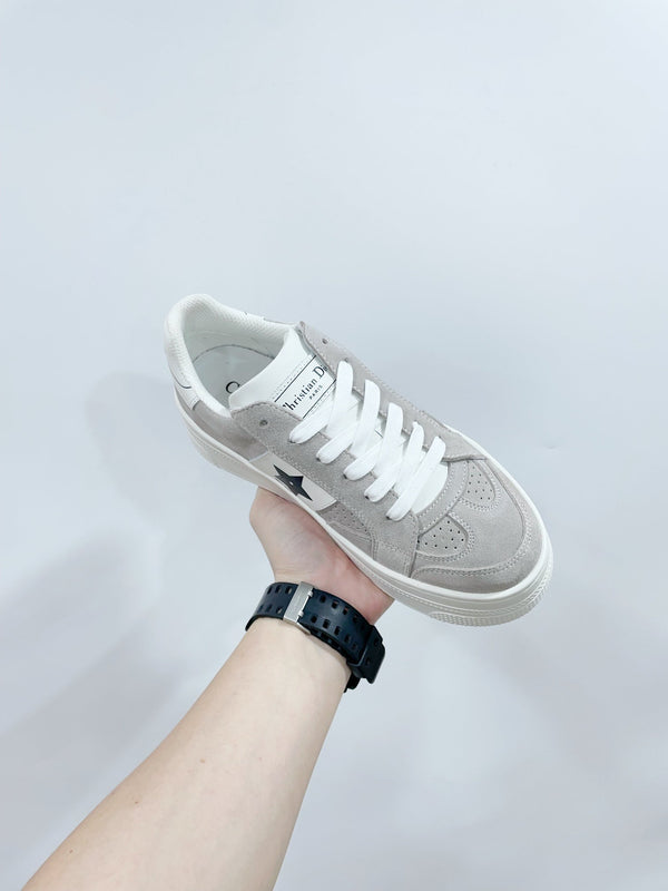 CD Star Platform Sneaker In Light Grey Suede 999872