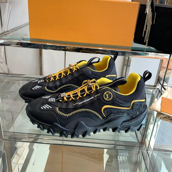 LV Rush Sneaker 40mm Black Yellow Cowhide