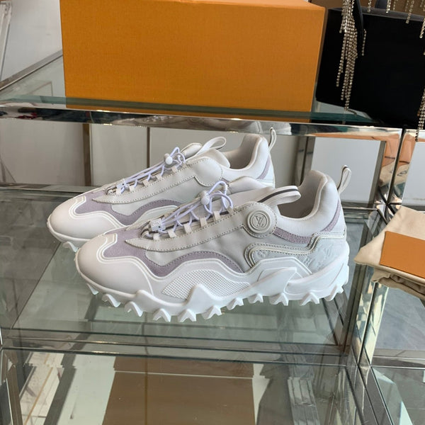 Sneaker LV Rush 40mm in pelle di vacchetta bianca