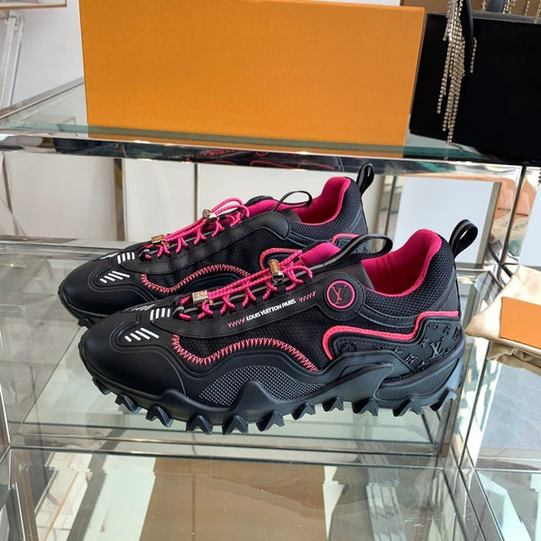 LV Rush Sneaker 40mm Black Pink Cowhide