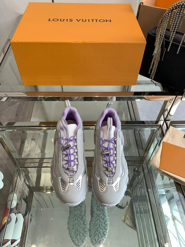 LV Rush Sneaker 40mm Grey Purple Cowhide