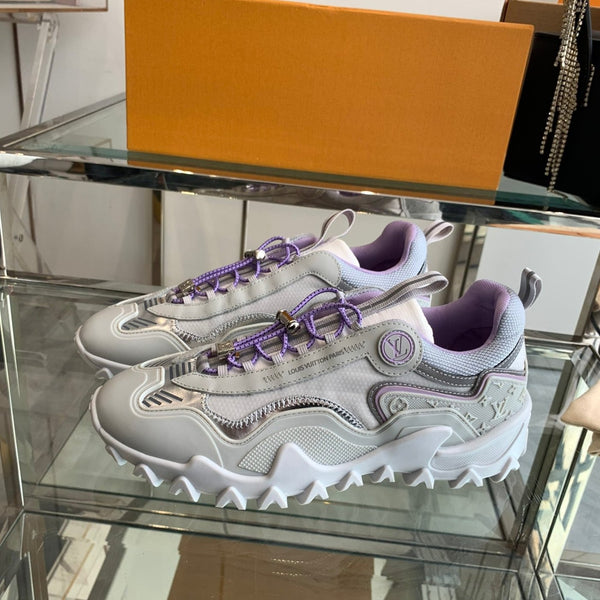 LV Rush Sneaker 40mm Grey Purple Cowhide