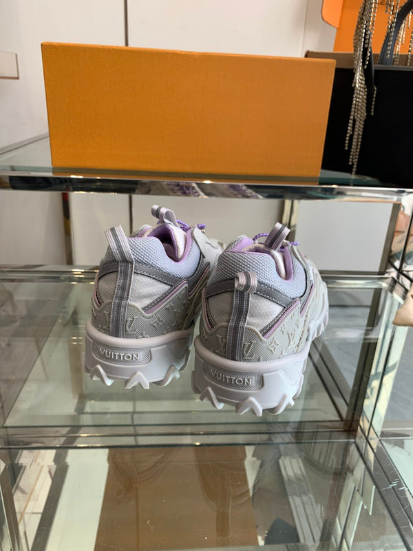 LV Rush Sneaker 40mm Grey Purple Cowhide