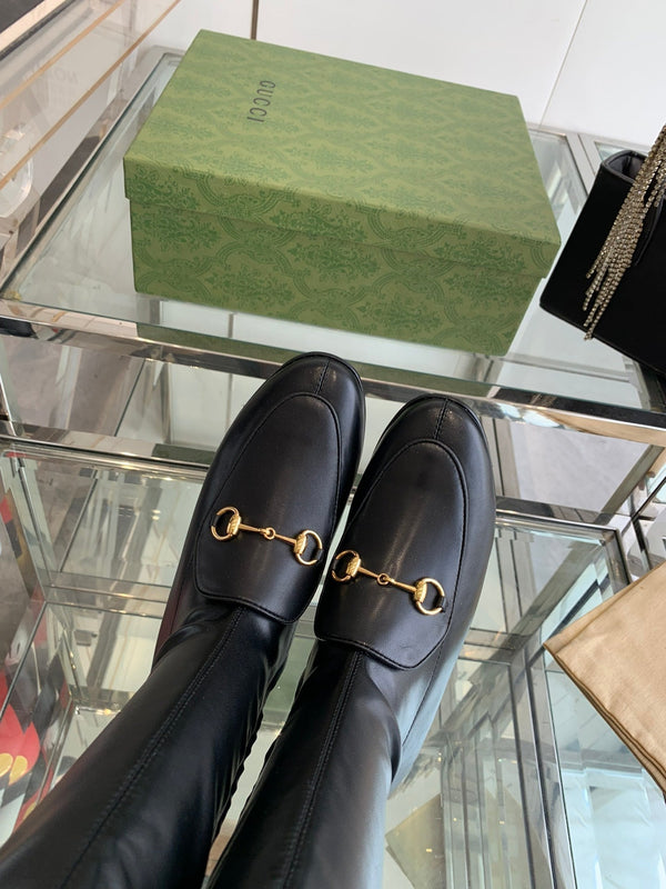 GG KNEE HIGH BOOTS WITH HORSEBIT IN BLACK CALFSKIN