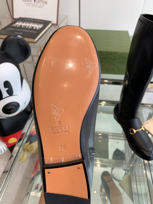 GG KNEE HIGH BOOTS WITH HORSEBIT IN BLACK CALFSKIN