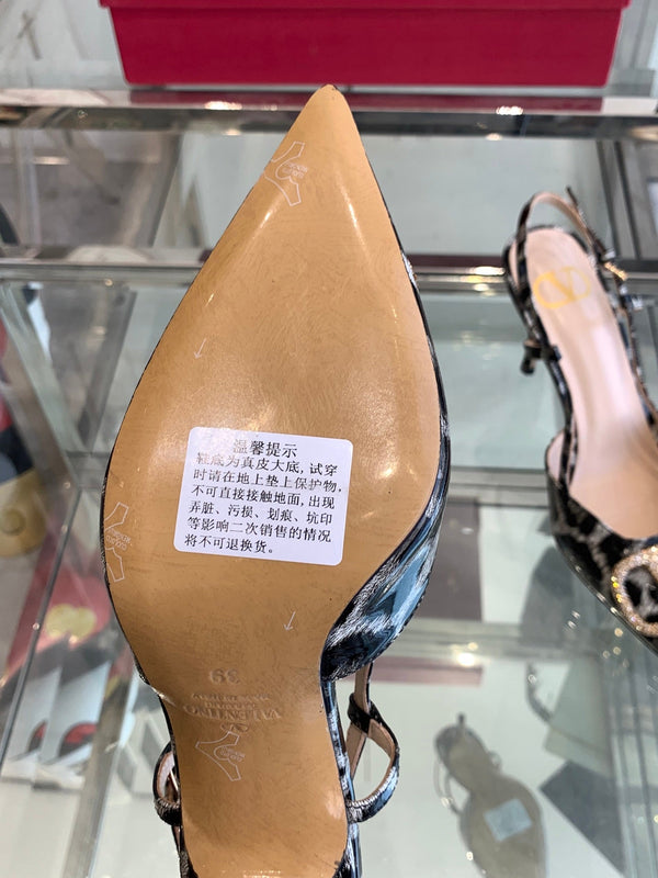 VT 25 High Heels Slingbacks Leopard Cowhide 292345