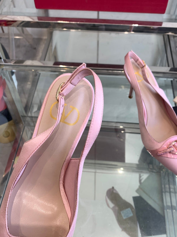 VT 25 High Heels Slingbacks Pink Cowhide 292355