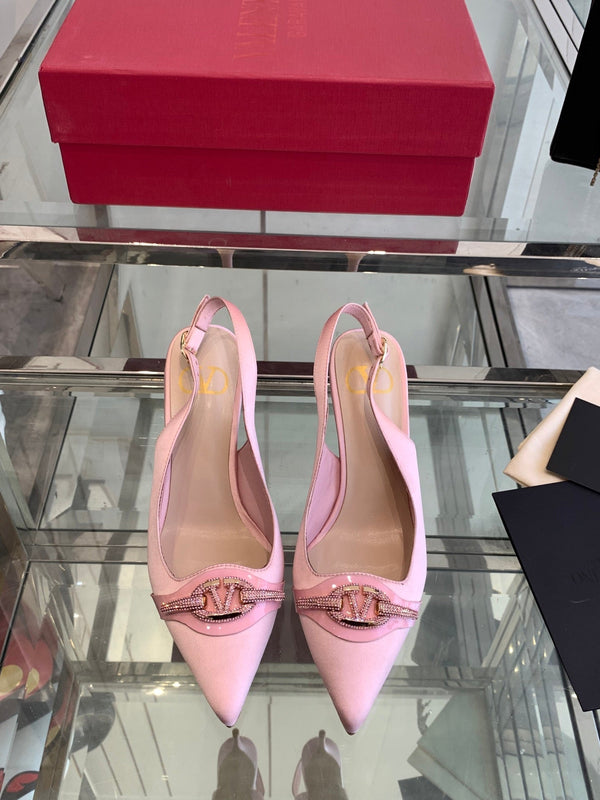 VT 25 High Heels Slingbacks Pink Cowhide 292355
