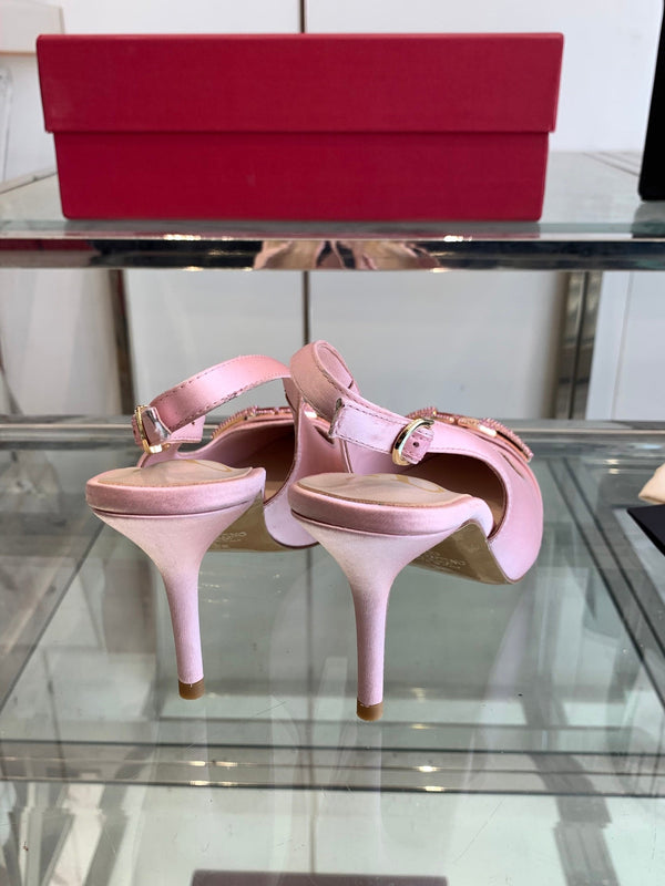 VT 25 High Heels Slingbacks Pink Cowhide 292355