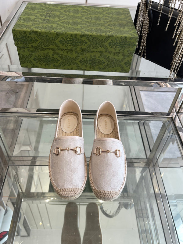 GC 2025 Espadrille With Horsebit Ivory Canvas 292315