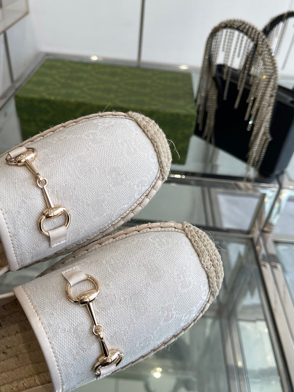 GC 2025 Espadrille With Horsebit Ivory Canvas 292315