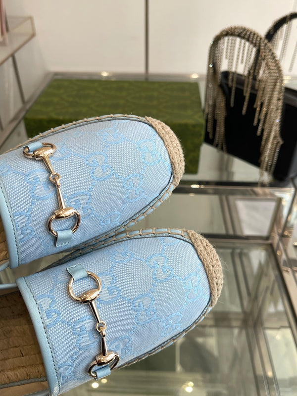 GC 2025 Espadrille With Horsebit Light Blue Canvas 292316