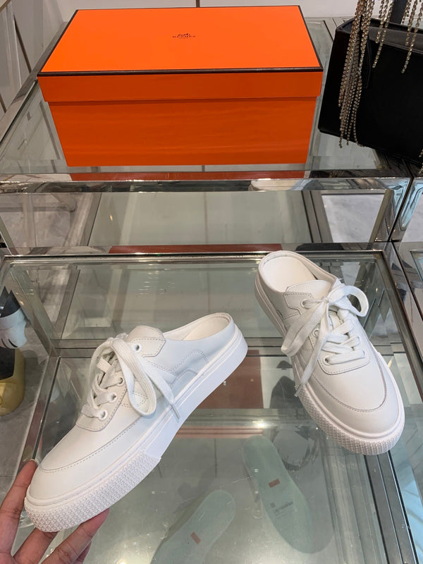 HM Keep Sneaker White Canvas Calfskin 291840