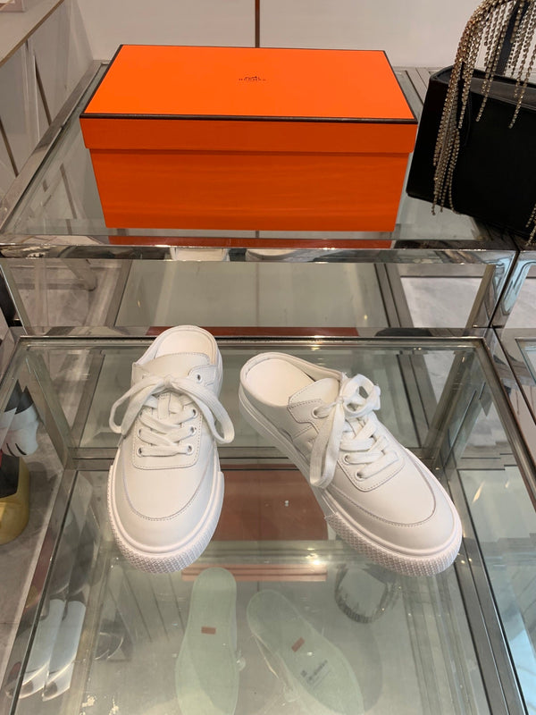 HM Keep Sneaker White Canvas Calfskin 291840