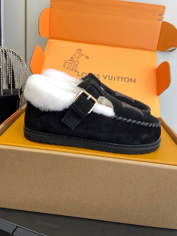 LV Colorado Comfort Mary Jane Loafer Suede & Shearling